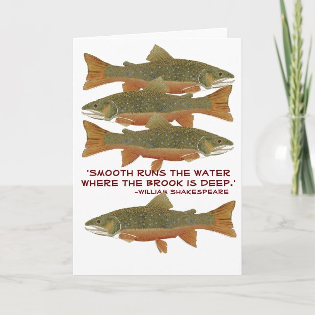 Tarjeta de saludos de Brook Trout (Anverso)