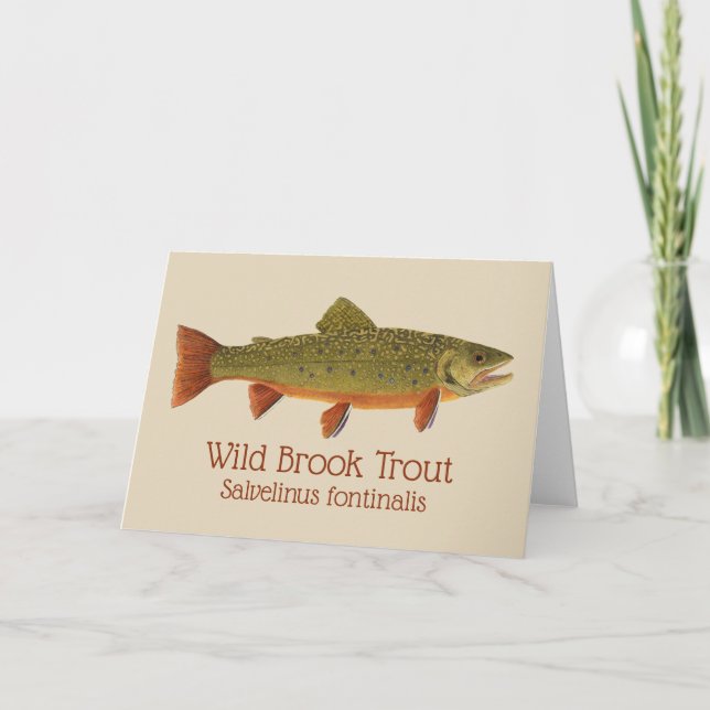 Tarjeta de saludos de Brook Trout (Anverso)