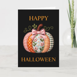 Tarjeta de saludos de calabaza de estilo campestre