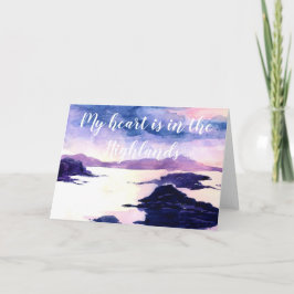 Tarjeta de saludos de color de agua Heart in the H