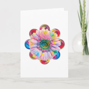 Tarjeta de saludos de diseño floral moderna y abst
