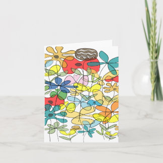Tarjeta de saludos de flor - collage