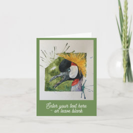 Tarjeta de saludos de grúa escandalizada por perso