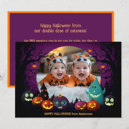 Tarjeta de saludos de Halloween con foto personali