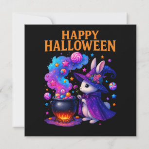 Tarjeta de saludos de Halloween de Conejo Cuto