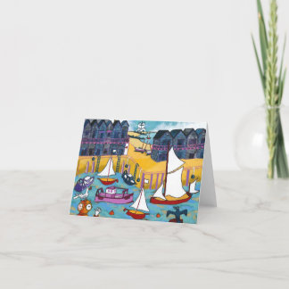 Tarjeta de saludos de la costa - Whitstable
