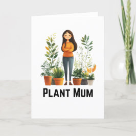 Tarjeta de saludos de la Mamá de planta