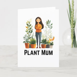Tarjeta de saludos de la Mamá de planta