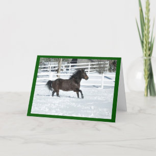 Tarjeta de saludos de las estaciones de nieve de m