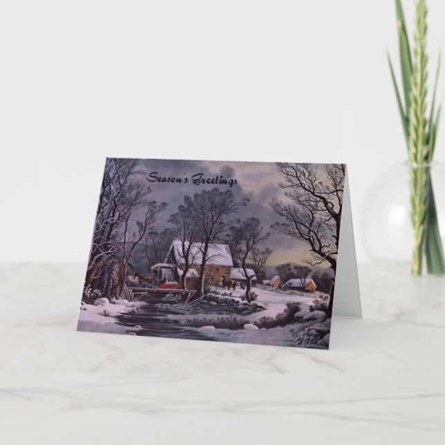 tarjeta de saludos de los Navidades agrícolas (Anverso)