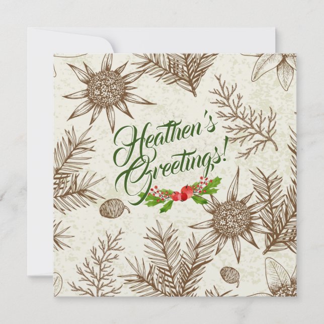 Tarjeta de Saludos de Pagano Ateísta (Anverso)