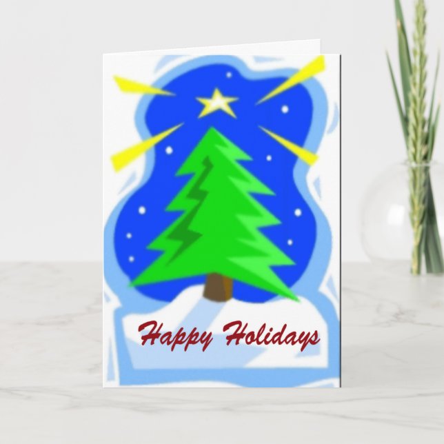 Tarjeta De Saludos De Personalizado De Árbol De In (Anverso)