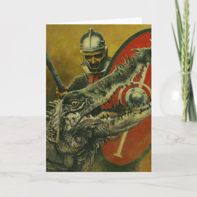 Tarjeta De Saludos De St George Y Dragon (Anverso)