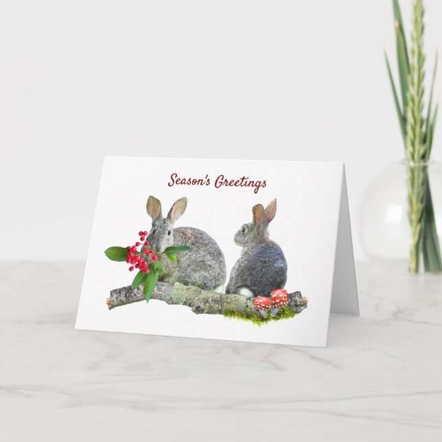 Tarjeta de saludos de temporada de los Conejos de  (Anverso)