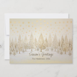 Tarjeta de saludos de temporada Gold Silver Christ