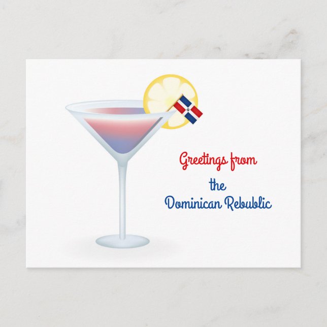 Tarjeta De Saludos Desde La República Dominicana (Anverso)