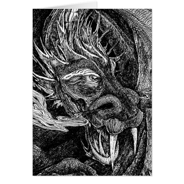 Tarjeta de saludos Dragon (Frente)
