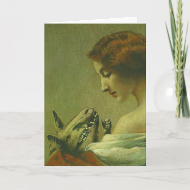 Tarjeta De Saludos Para Madre Gótica Y Bebé (Anverso)