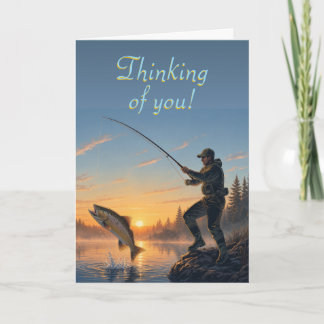 Tarjeta de saludos personalizada para pescador