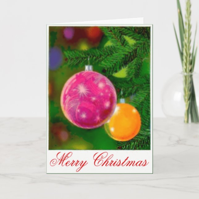 Tarjeta De Saludos Personalizados De Ornamentos Ro (Anverso)