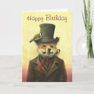 Tarjeta De Saludos Sly Fox Y Goldfinch