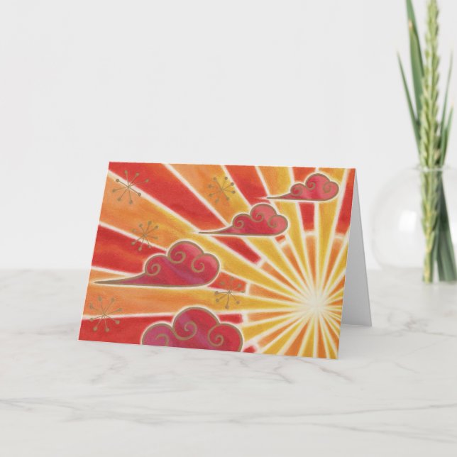 Tarjeta de saludos Sunset (Anverso)
