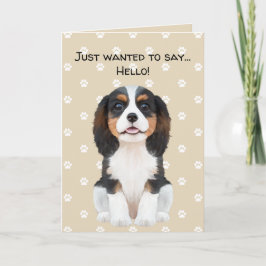 Tarjeta de saludos Tri-Color Cavalier King Charles