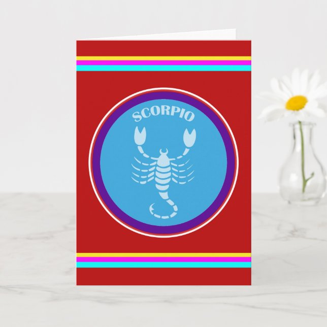 Tarjeta de salutación de Escorpio (Planta pequeña)