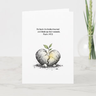 Tarjeta de salutación de Escritura sanadora Salmo