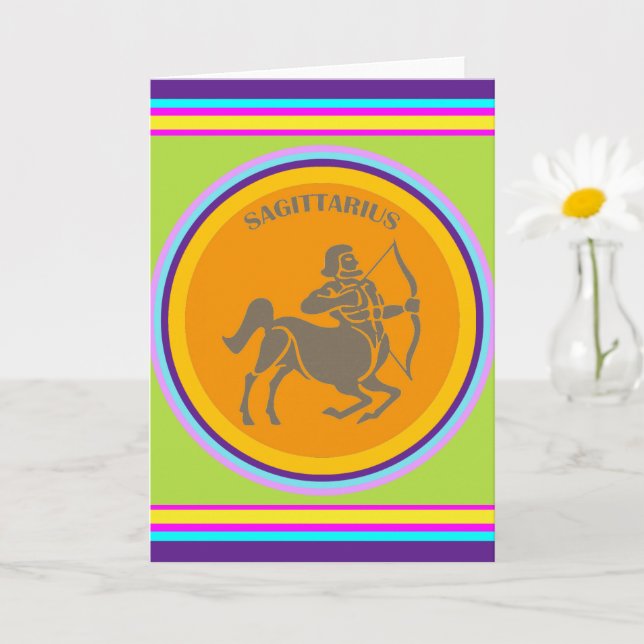 Tarjeta de salutación de Sagitario (Planta pequeña)