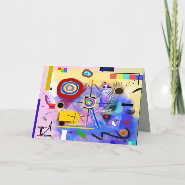 Tarjeta de salutación moderna abstracta (Anverso)