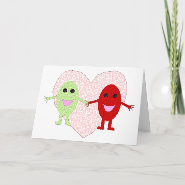 Tarjeta de salutación Uvas Enamoradas (Anverso)