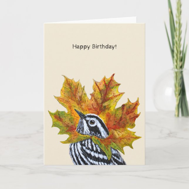 Tarjeta de salvavidas de cumpleaños en blanco y ne (Anverso)