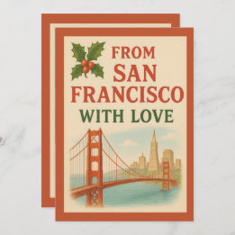 Tarjeta De San Francisco con amor Navidades Personalizados