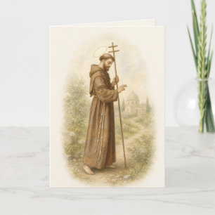 Tarjeta de San Francisco de Asís con oración