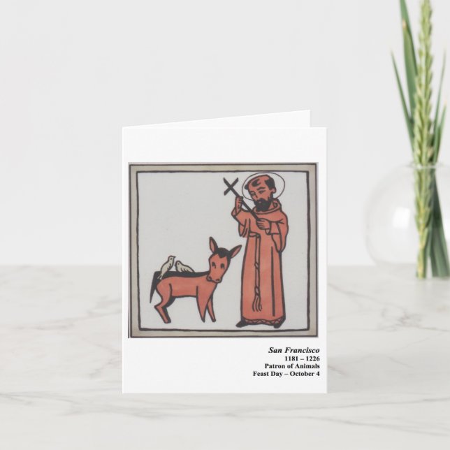 Tarjeta de San Francisco Santo (Anverso)