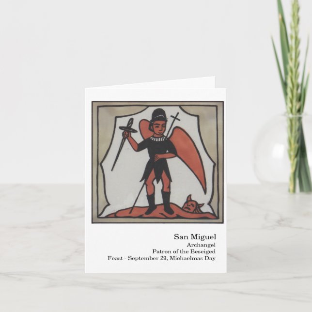 Tarjeta de San Miguel Santo (Anverso)