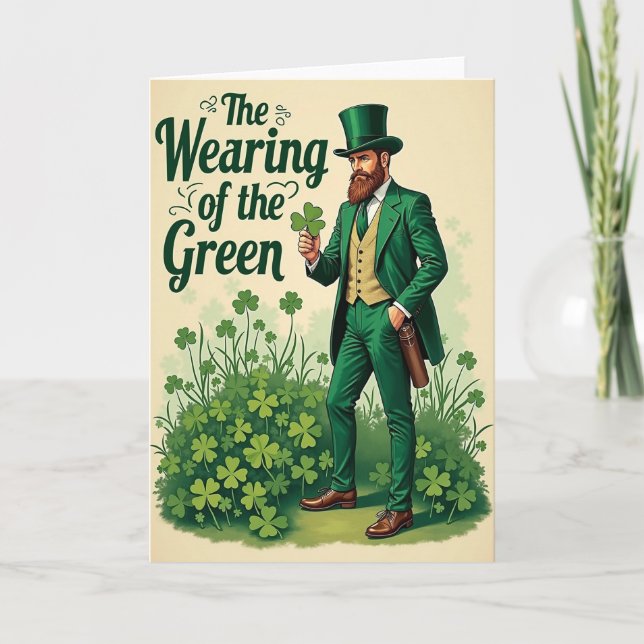 Tarjeta de San Patricio con Verde (Anverso)