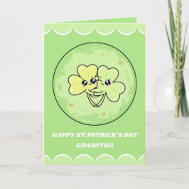 Tarjeta de San Patricio de Abrazos de Trébol
