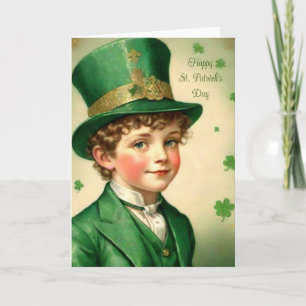 Tarjeta de San Patricio de estilo retro