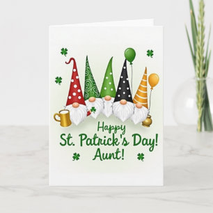 Tarjeta de San Patricio de Gnomos Falso Oro