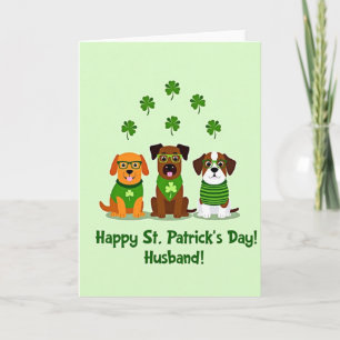 Tarjeta de San Patricio de Perros de Oro Falso