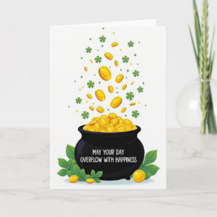 Tarjeta de San Patricio de Suerte y Felicidad