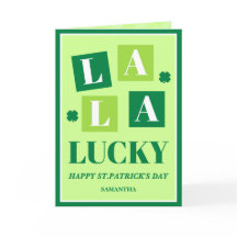 Tarjeta de San Patricio La La Lucky