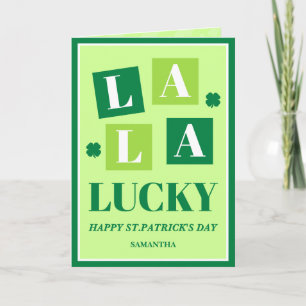 Tarjeta de San Patricio La La Lucky