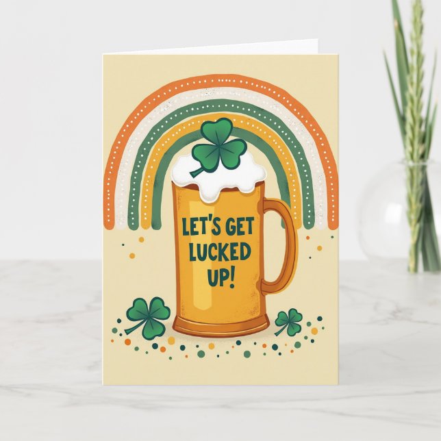 Tarjeta de San Patricio para Empezar con Suerte (Anverso)
