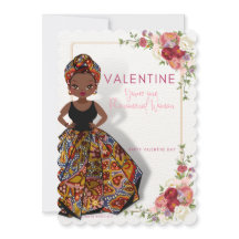 Tarjeta de San Valentín afroamericana