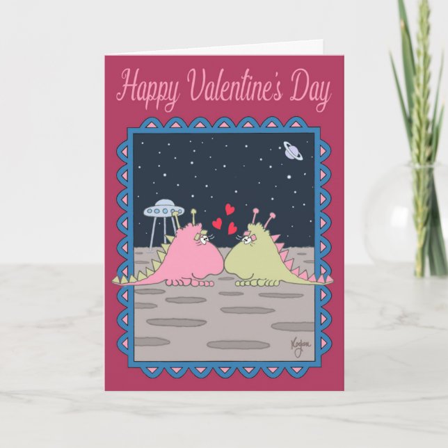 Tarjeta de San Valentín ALIEN VALENTINE (Anverso)