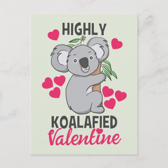 Tarjeta de San Valentín altamente Koalafied (Anverso)