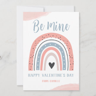Tarjeta de San Valentín arcoiris Boho